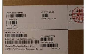 Lenovo 5CB1F38736 Tastatur inkl. Topcase ASM_LA SPA L82RBCLGYRGB