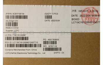 Lenovo 5CB1F38756 Tastatur inkl. Topcase ASM_FRA L82RB STGY