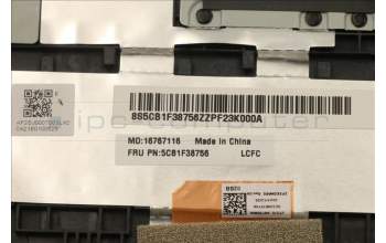Lenovo 5CB1F38756 Tastatur inkl. Topcase ASM_FRA L82RB STGY