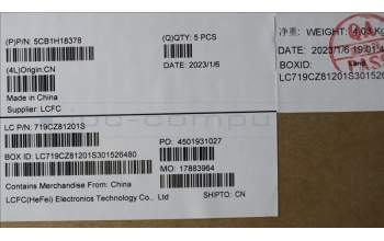 Lenovo 5CB1H18378 Tastatur inkl. Topcase ASM_THAI L82S0 SG w/RGB