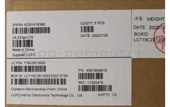 Lenovo 5CB1H18388 Tastatur inkl. Topcase ASM_ENG L82S0 SG w/WH