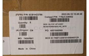 Lenovo 5CB1H23786 Tastatur inkl. Topcase ASM_EURO ENG C 82UD BL