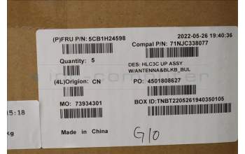 Lenovo 5CB1H24598 Tastatur inkl. Topcase ASM_BUL C 82UD BL