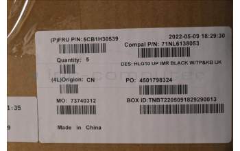 Lenovo 5CB1H30539 Tastatur inkl. Topcase ASM_UK C 82S9 BLA