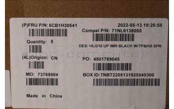 Lenovo 5CB1H30541 Tastatur inkl. Topcase spanisch C 82S9 BLA