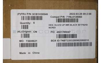 Lenovo 5CB1H30546 Tastatur inkl. Topcase ASM_NORDIC C 82S9 BLA