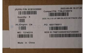 Lenovo 5CB1H30560 Tastatur inkl. Topcase ASM_USA ENG C 82S9 BLA