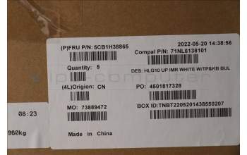 Lenovo 5CB1H38865 Tastatur inkl. Topcase ASM_BUL C 82S9 WHT