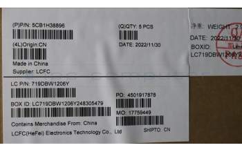 Lenovo 5CB1H38896 Tastatur inkl. Topcase ASM_FRA L82RJ FP AB