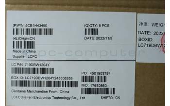 Lenovo 5CB1H43490 Tastatur inkl. Topcase ASM_UK L82RJ FP AG BL