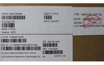 Lenovo 5CB1H43496 Tastatur inkl. Topcase spanisch L82RJ FP MB