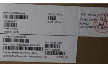 Lenovo 5CB1H43565 Tastatur inkl. Topcase ASM_FRA L82RJ FP MB BL
