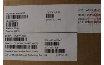 Lenovo 5CB1H43568 Tastatur inkl. Topcase deutsch L82RJ FP MB BL