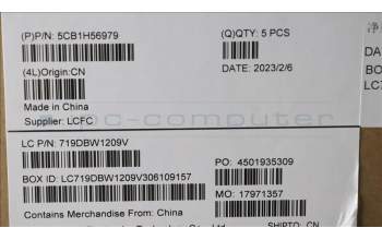 Lenovo 5CB1H56979 Tastatur inkl. Topcase ASM_ITA L82RJ NFP AG BL