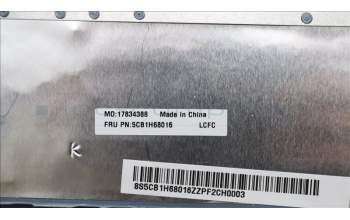 Lenovo 5CB1H68016 Tastatur inkl. Topcase schweiz L82RJ NFP MB BL