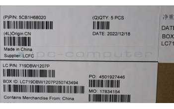 Lenovo 5CB1H68020 Tastatur inkl. Topcase ASM_UK L82RJ NFP MB BL