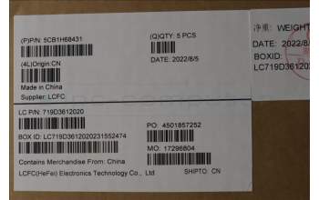 Lenovo 5CB1H68431 Tastatur inkl. Topcase ASM_FRA L82RD CG WH