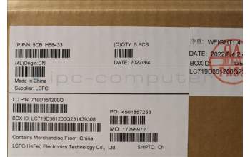 Lenovo 5CB1H68433 C-Cover with keyboard,German,Cloud Grey,White Backlight