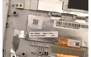 Lenovo 5CB1H68433 C-Cover with keyboard,German,Cloud Grey,White Backlight