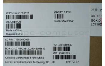 Lenovo 5CB1H68444 C-Abdeckung mit Tastatur, Portugiesisch, Wolkengrau, Weiße Hintergrundbel.