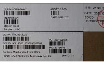 Lenovo 5CB1H68447 Tastatur inkl. Topcase spanisch L82RD CG WH