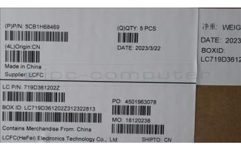 Lenovo 5CB1H68469 Tastatur inkl. Topcase ASM_HUN L82RD SG RGB