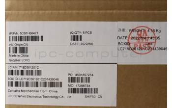 Lenovo 5CB1H68471 C-Cover with keyboard,Italian,Storm Grey,RGB Backlight