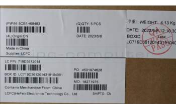 Lenovo 5CB1H68483 Tastatur inkl. Topcase ASM_TUR L82RD SG RGB