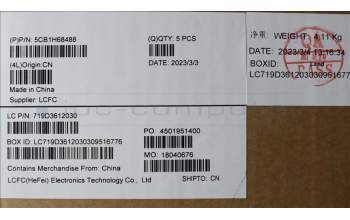 Lenovo 5CB1H68488 Tastatur inkl. Topcase ASM_BUL L82RD SG WH