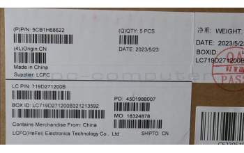 Lenovo 5CB1H68622 C-Cover with keyboard, French, Cloud Grey, Non-Fingerprint, US