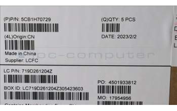 Lenovo 5CB1H70729 Tastatur inkl. Topcase ASM_BEL L82R4 NFPCG
