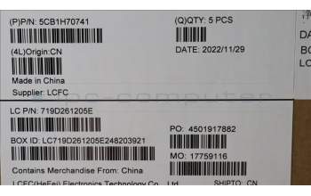 Lenovo 5CB1H70741 Tastatur inkl. Topcase ASM_UKR L82R4 NFPCG