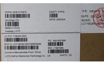 Lenovo 5CB1H70819 Tastatur inkl. Topcase ASM_LA SPA L82SV CG