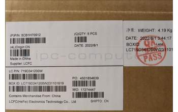 Lenovo 5CB1H70912 Tastatur inkl. Topcase ASM_HUN L82RG SG W/RGB