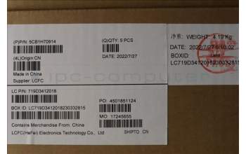 Lenovo 5CB1H70914 Tastatur inkl. Topcase ASM_ITA L82RG SG W/RGB