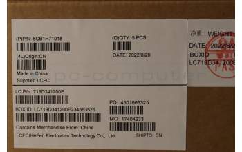 Lenovo 5CB1H71018 Tastatur inkl. Topcase ASM_LA SPA L82RGSGW/RGB