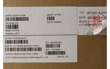 Lenovo 5CB1H71026 Tastatur inkl. Topcase ASM_THAI L82RG SG W/RGB