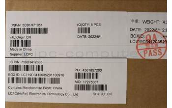 Lenovo 5CB1H71051 Tastatur inkl. Topcase deutsch L82RG SG W/WH