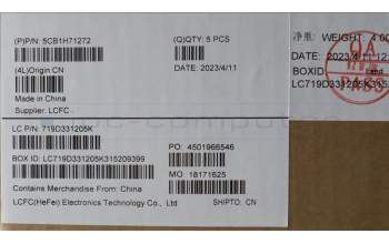 Lenovo 5CB1H71272 Tastatur inkl. Topcase ASM_THAI L82RY SG W/RGB