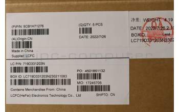 Lenovo 5CB1H71276 Tastatur inkl. Topcase ASM_USA ENGL82RYSGW/RGB