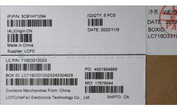 Lenovo 5CB1H71294 Tastatur inkl. Topcase ASM_JPN L82RY SG W/WH