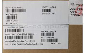 Lenovo 5CB1H71407 LCD Cover L 82NC MLR SIL_2_8_K