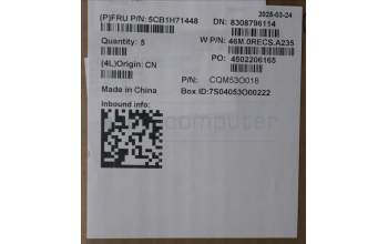 Lenovo 5CB1H71448 Tastatur inkl. Topcase ASM_CZE/SLK W82R9 SG BL