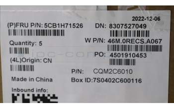 Lenovo 5CB1H71526 Tastatur inkl. Topcase ASM_EURO ENG W 82R9 SG