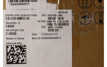 Lenovo 5CB1H71565 Tastatur inkl. Topcase ASM_ENG W 82R9 CG