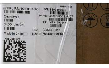 Lenovo 5CB1H71566 Tastatur inkl. Topcase ASM_UK W 82R9 CG