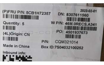 Lenovo 5CB1H72357 Tastatur inkl. Topcase ASM_POR W 82R9 SB BL