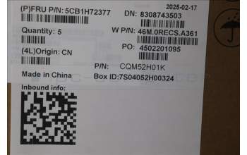 Lenovo 5CB1H72377 Tastatur inkl. Topcase ASM_CZE/SLK W82R9 SB BL