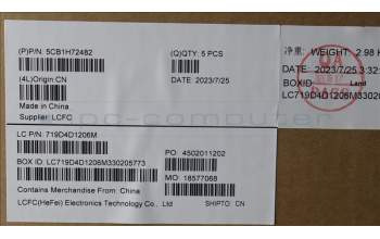 Lenovo 5CB1H72482 Tastatur inkl. Topcase ASM_POR L82RM AB_NFP