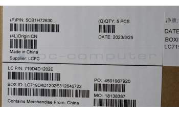Lenovo 5CB1H72630 Tastatur inkl. Topcase ASM_POR L82RM AB_NFP_BL